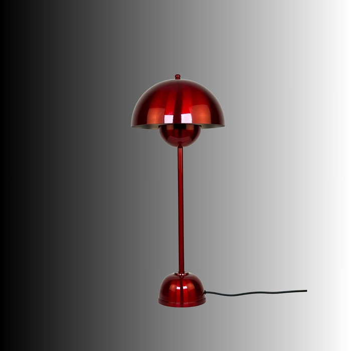 Opviq Lámpara de mesa roja de metal
